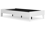 Piperton White Twin Platform Bed by Ashley at Eve Furniture