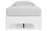 Piperton White Twin Platform Bed by Ashley at Eve Furniture
