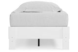 Piperton White Twin Platform Bed by Ashley at Eve Furniture