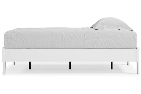 Piperton White Twin Platform Bed by Ashley at Eve Furniture