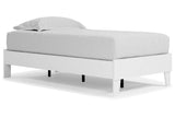 Piperton White Twin Platform Bed by Ashley at Eve Furniture