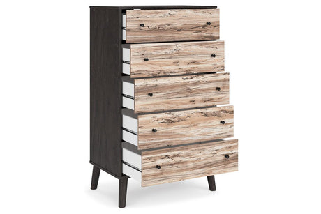 Piperton Two-tone Brown/Black Chest of Drawers by Ashley at Eve Furniture