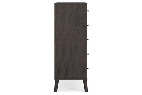 Piperton Two-tone Brown/Black Chest of Drawers by Ashley at Eve Furniture