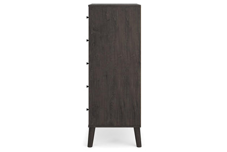 Piperton Two-tone Brown/Black Chest of Drawers by Ashley at Eve Furniture