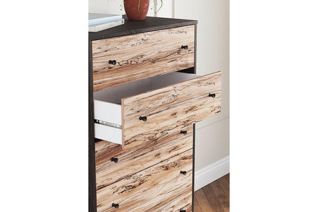 Piperton Two-tone Brown/Black Chest of Drawers by Ashley at Eve Furniture