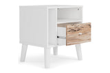 Piperton Two-tone Brown/White Nightstand by Ashley at Eve Furniture
