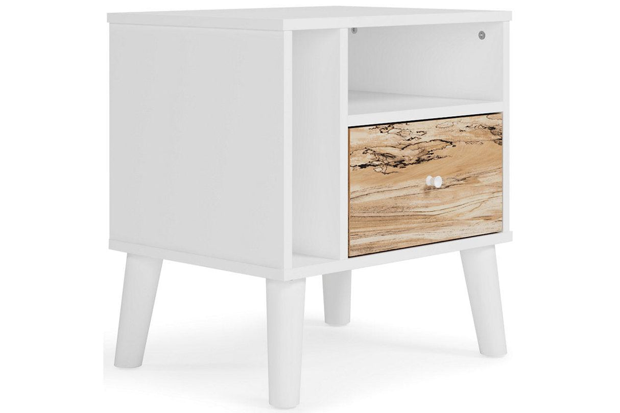 Piperton Two-tone Brown/White Nightstand by Ashley at Eve Furniture