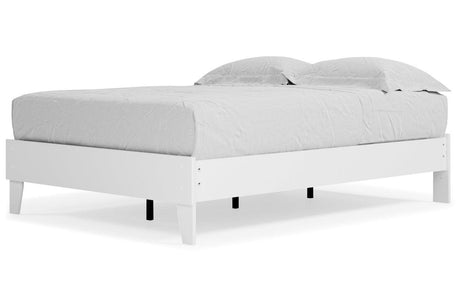 Piperton White Full Platform Bed by Ashley at Eve Furniture