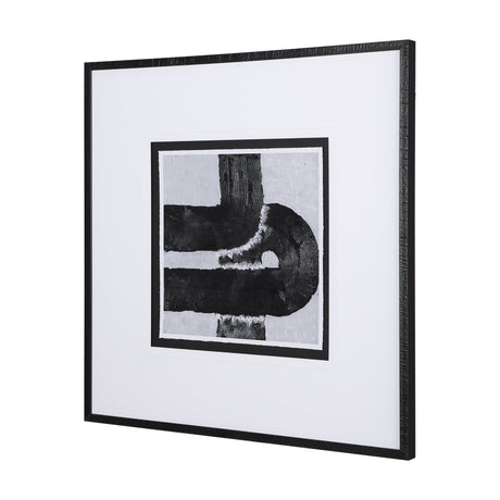 Pipes I by Chase a Hand Embellished Textured Framed Art Print Matted under Glass by Mercana at Eve Furniture