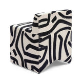 Pippa Black Brushstroke Print Stool by TOV Furniture at Eve Furniture