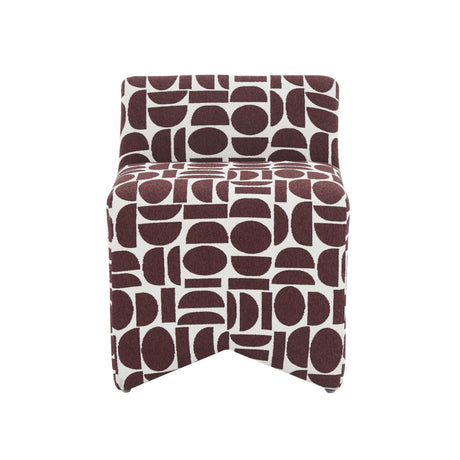 Pippa Geometric Jacquard Weave Stool by TOV Furniture at Eve Furniture