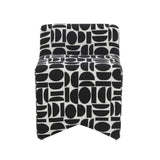 Pippa Geometric Jacquard Weave Stool by TOV Furniture at Eve Furniture