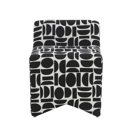 Pippa Geometric Jacquard Weave Stool by TOV Furniture at Eve Furniture