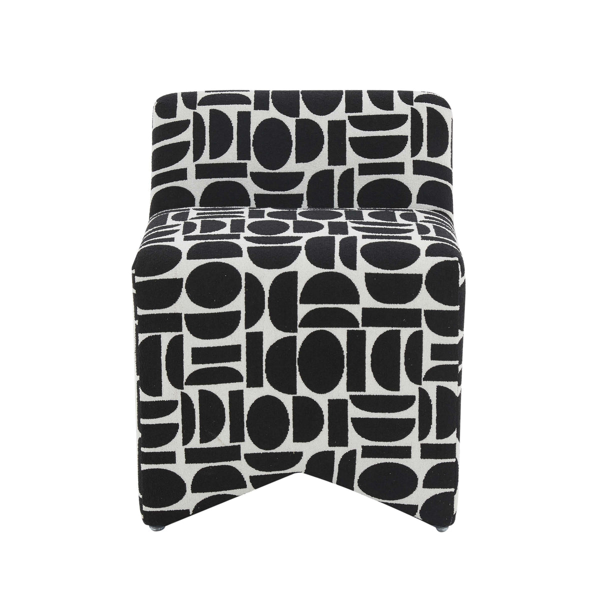 Pippa Geometric Jacquard Weave Stool by TOV Furniture at Eve Furniture