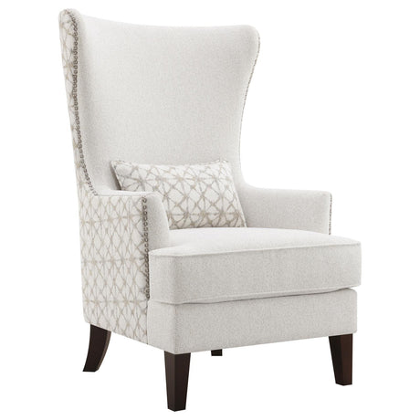 Pippin Latte Upholstered Wingback Accent Chair by Coaster at Eve Furniture