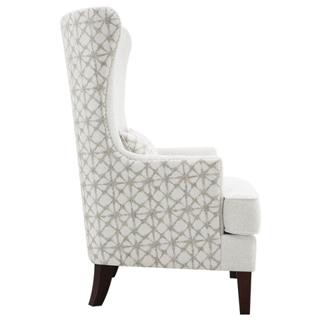 Pippin Latte Upholstered Wingback Accent Chair by Coaster at Eve Furniture