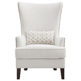 Pippin Latte Upholstered Wingback Accent Chair