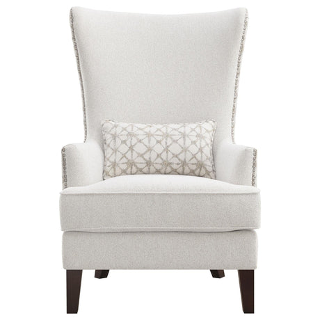 Pippin Latte Upholstered Wingback Accent Chair