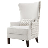 Pippin Latte Upholstered Wingback Accent Chair