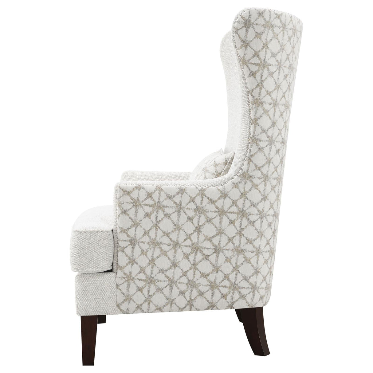 Pippin Latte Upholstered Wingback Accent Chair