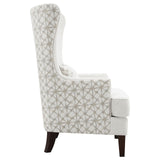 Pippin Latte Upholstered Wingback Accent Chair