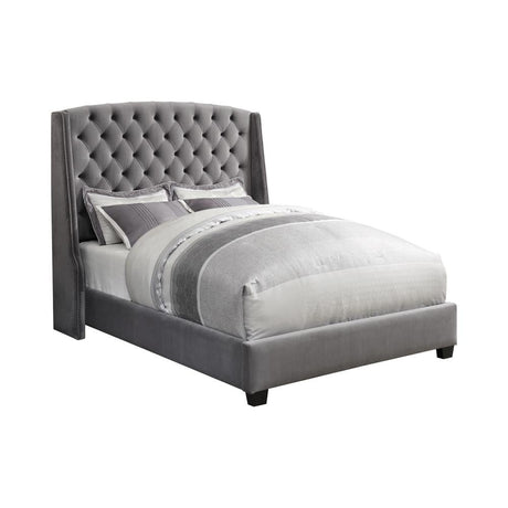 Pissarro Queen Tufted Upholstered Bed Gray