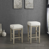 Pittsville White/Espresso Counter Height Stool, Set of 2 by Homelegance at Eve Furniture
