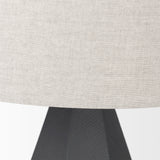 Piven Black w/ Gray Wash Textured Ceramic Table Lamp by Mercana at Eve Furniture