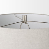 Piven White w/Antiqued Wash Textured Ceramic Table Lamp by Mercana at Eve Furniture
