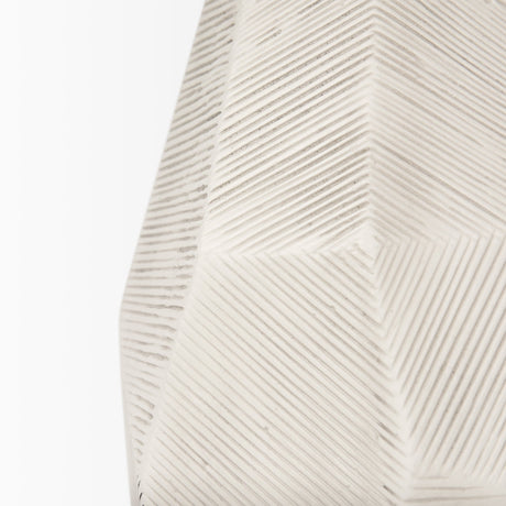 Piven White w/Antiqued Wash Textured Ceramic Table Lamp by Mercana at Eve Furniture