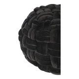 Pj Velvet Pouf Black by Moe's Home at Eve Furniture
