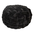 Pj Velvet Pouf Black by Moe's Home at Eve Furniture