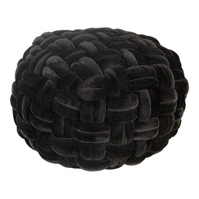 Pj Velvet Pouf Black by Moe's Home at Eve Furniture