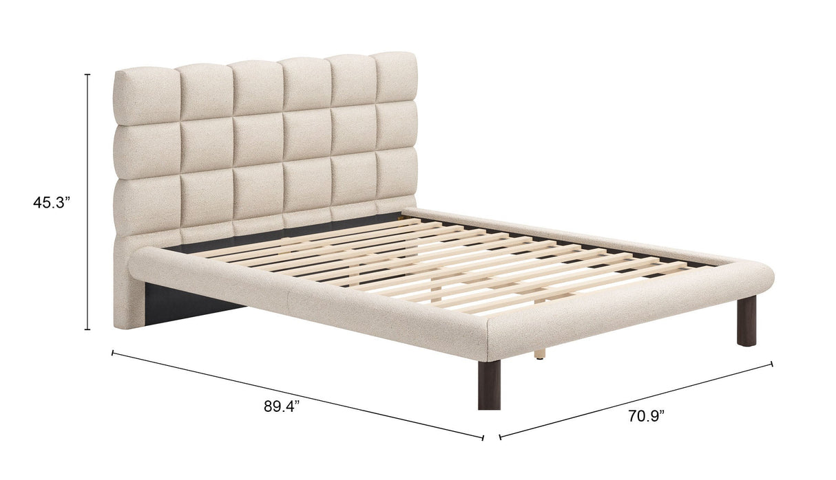 Placid Beige Queen Bed by Zuomod at Eve Furniture