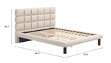 Placid Beige Queen Bed by Zuomod at Eve Furniture