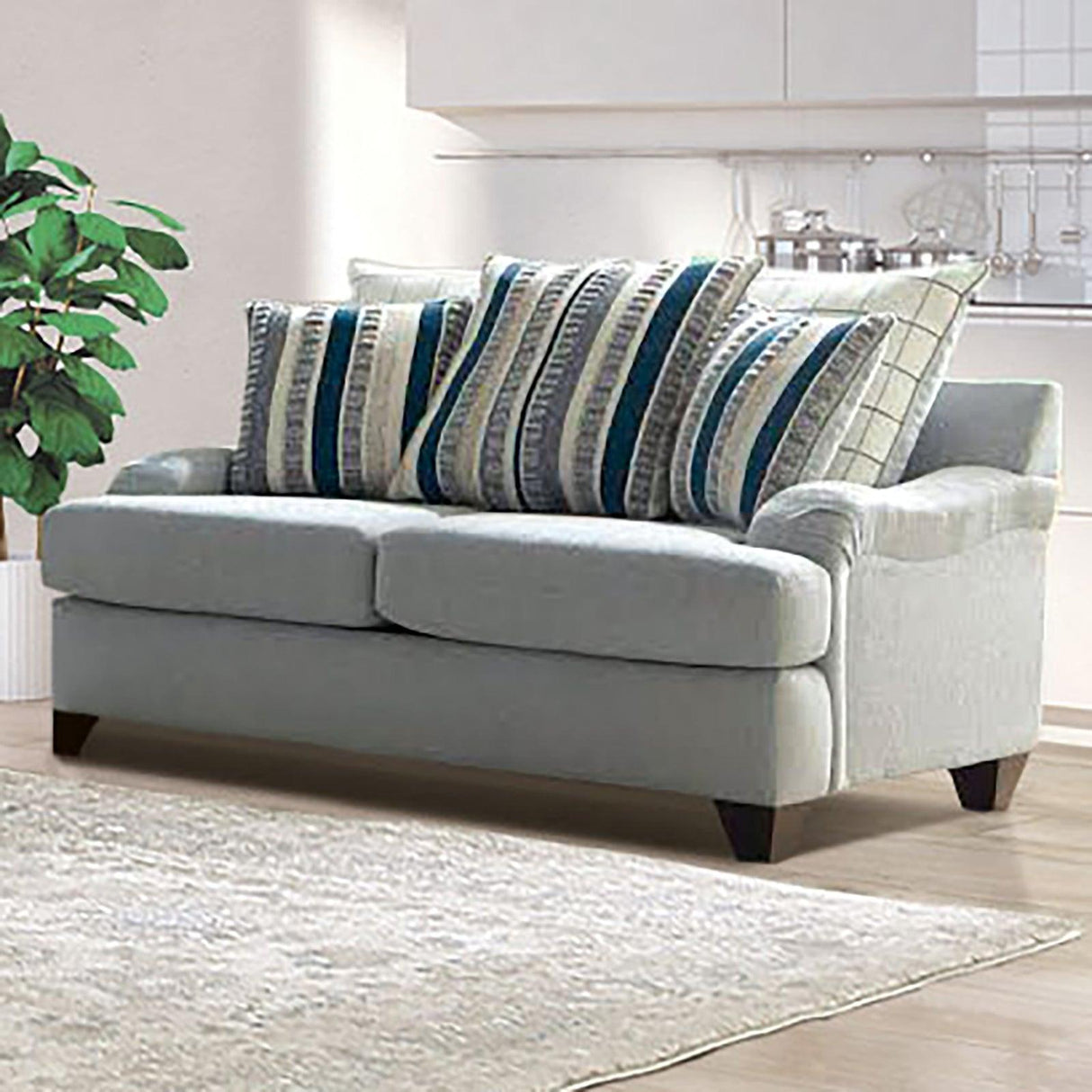 Plaistow Gray Loveseat by Furniture of America at Eve Furniture