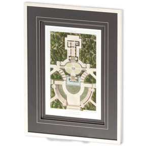 Plan De La Villa Pia by Mercana Studio a Framed Art Print Matted under Glass by Mercana at Eve Furniture