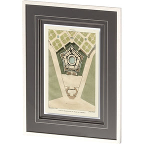 Plan Du Palais De Caprarola by Mercana Studio a Framed Art Print Matted under Glass by Mercana at Eve Furniture