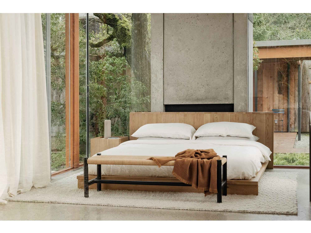 Plank Natural Queen Bed by Moe's Home at Eve Furniture