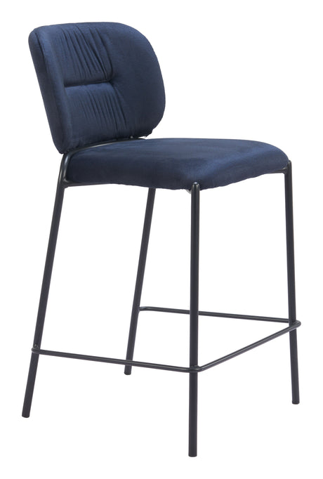 Plat Blue Counter Stool (Set of 2) by Zuomod at Eve Furniture