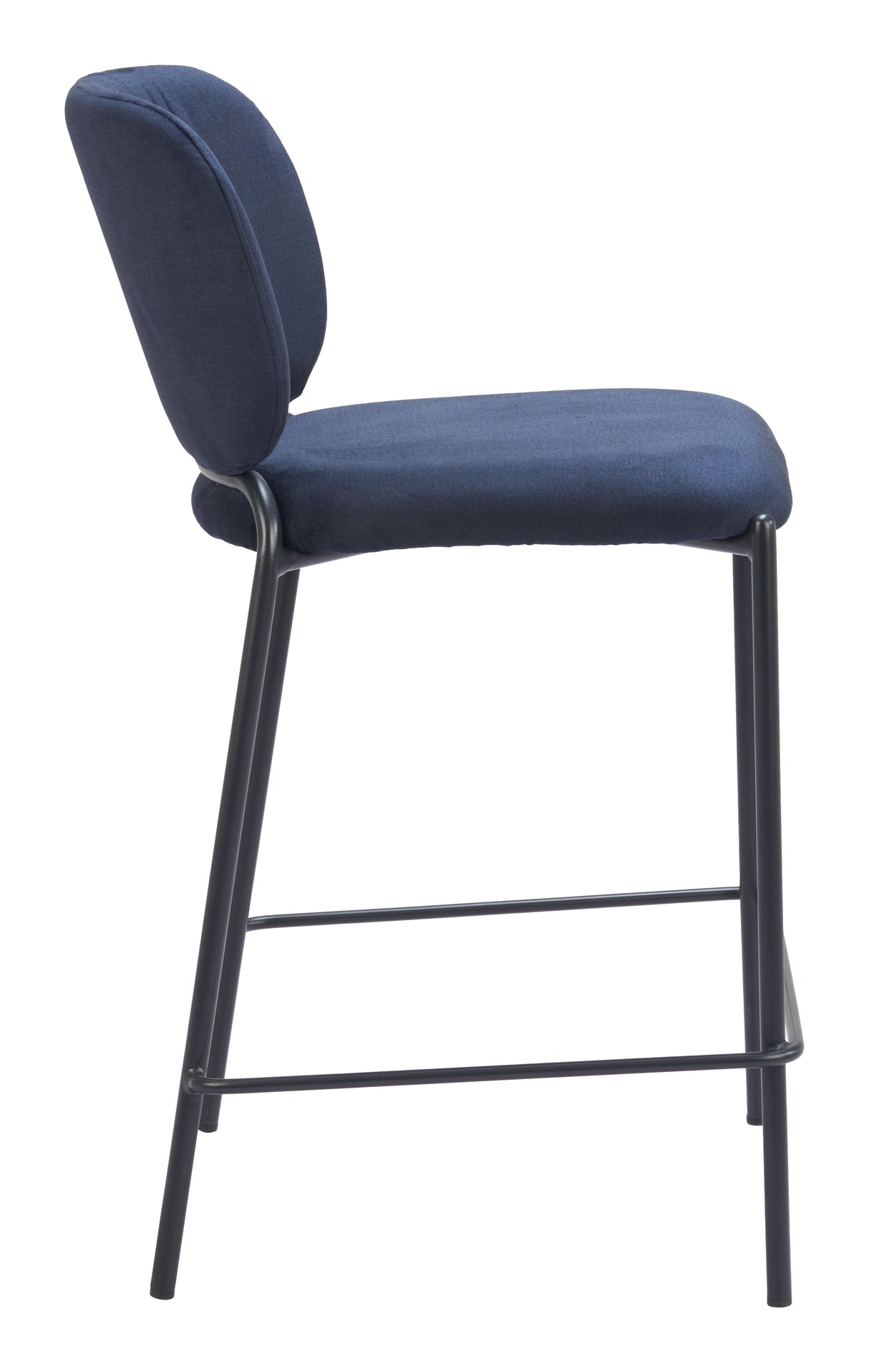 Plat Blue Counter Stool (Set of 2) by Zuomod at Eve Furniture