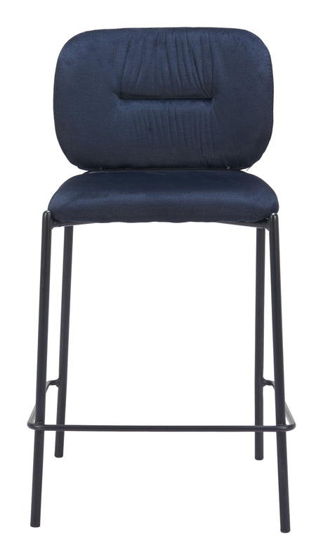 Plat Blue Counter Stool (Set of 2) by Zuomod at Eve Furniture