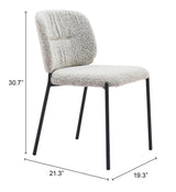 Plat Gray Dining Chair (Set of 2) by Zuomod at Eve Furniture