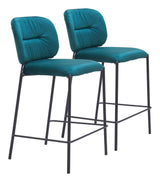 Plat Green Counter Stool (Set of 2) by Zuomod at Eve Furniture