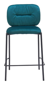 Plat Green Counter Stool (Set of 2) by Zuomod at Eve Furniture