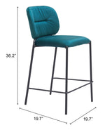 Plat Green Counter Stool (Set of 2) by Zuomod at Eve Furniture