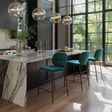 Plat Green Counter Stool (Set of 2) by Zuomod at Eve Furniture