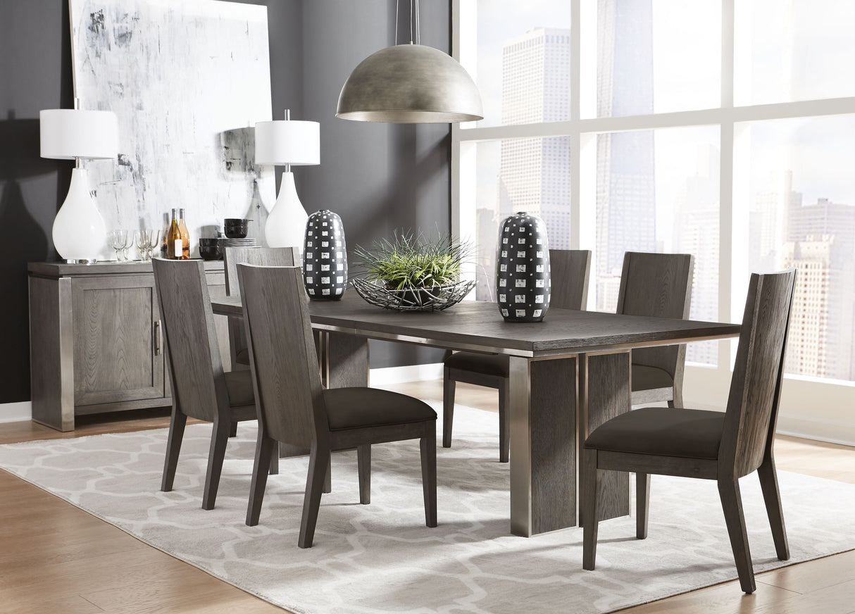 Plata Extension Dining Table in Thunder Grey by Modus Furniture at Eve Furniture