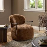 Plath Swivel Chair, Ochre Shearling by Four Hands by Four Hands at Eve Furniture