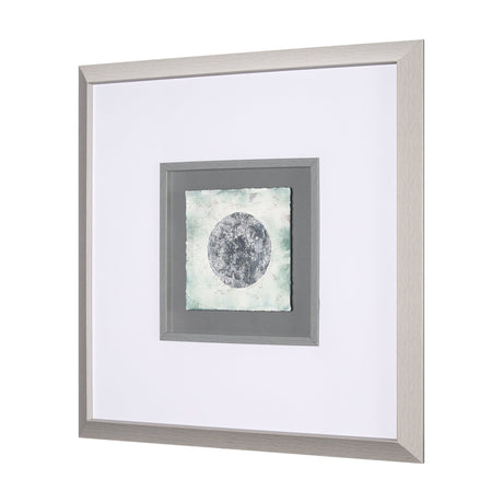 Platinum Moona by Studio M a handmade Original Framed Artwork under Glass by Mercana at Eve Furniture